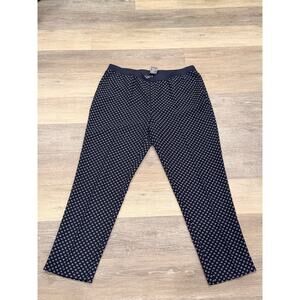 Ann Taylor Factory Navy Printed Straight Leg Pants